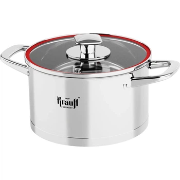 Каструля KRAUFF Prime Chef 6,1 л з нержавіючої сталі з кришкою