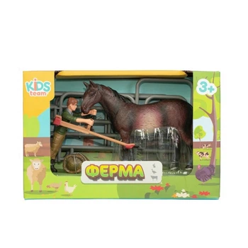 Дитячий іграшковий набір "Ферма" Kids Team Q9899-X3_2 кінь з парканом