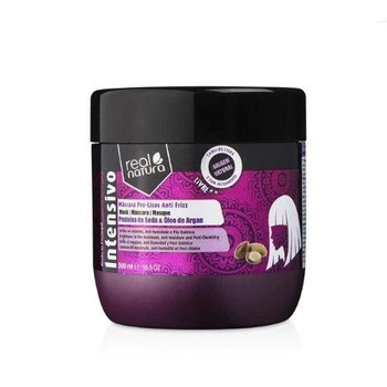 Маска для блиску і гладкості волосся Real Natura MÁSCARA SEM SAL PRO-LISOS ANTI FRIZZ ARGAN 500 мл