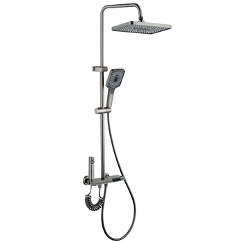 Душевая система тропический душ Mixxus Premium RIVIERA 009-J GRAPHITE с кнопкой переключения