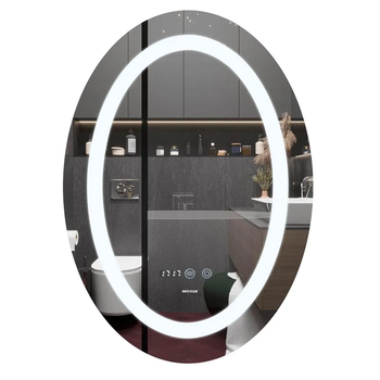 Зеркало Mixxus PLAIN MV02-60x80 с Led Touch, Anti-fog, диммером, регулятором яркости, часами (MI6933)