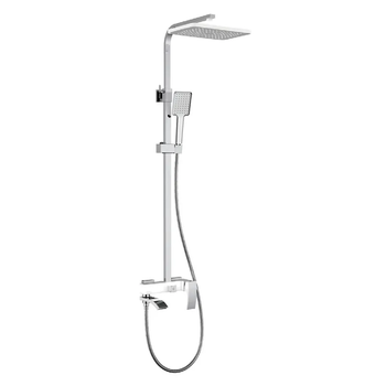 Душевая система тропический душ со смесителем KOER KB-56007-04 хром-белый KR5159