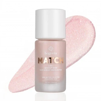База-хайлайтер под макияж Bogenia MATCH 3 in1 Makeup Base, Face & Body Highlighter 35 мл BG613