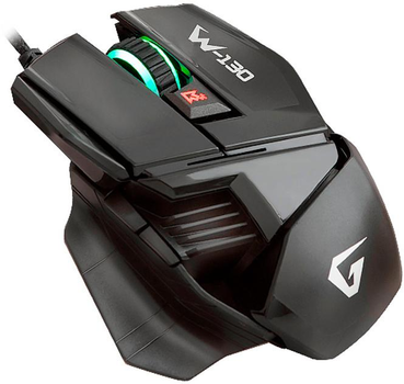 Игровая компьютерная мышь Gemix W-130, Optical, USB, 2400 dpi, подсветка, Black
