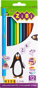 Карандаши цветные ZiBi Kids Line 12 цветов (ZB.2414)