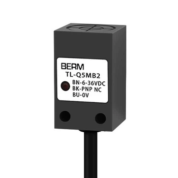 Индуктивный бесконтактный датчик PNP NC BERM TL-Q5MB2 для металла нормально закрытый прямоугольный концевой 3д принтера ЧПУ (7-18)
