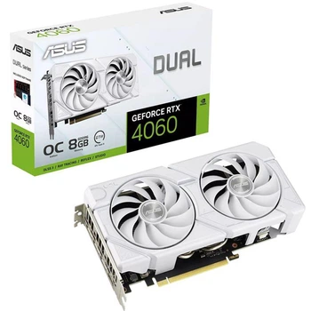 Відеокарта GF RTX 4060 8GB GDDR6 Dual Evo White OC Asus (DUAL-RTX4060-O8G-EVO-WHITE)