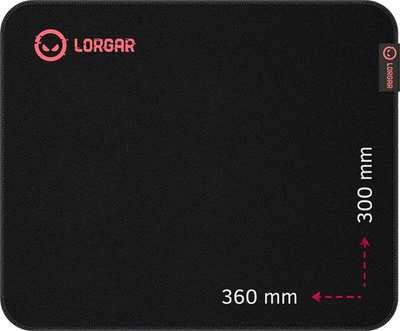 Iгрова поверхня, килимок для мишки Canyon Lorgar Main 323 Чорний (489458)