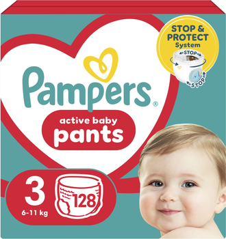 Підгузки-трусики Pampers Active Baby Pants Розмір 3 (6-11 кг) 128 шт. (8006540069417)