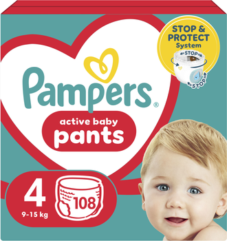 Підгузки-трусики Pampers Active Baby Pants Розмір 4 (9-15 кг) 108 шт (8006540069448)