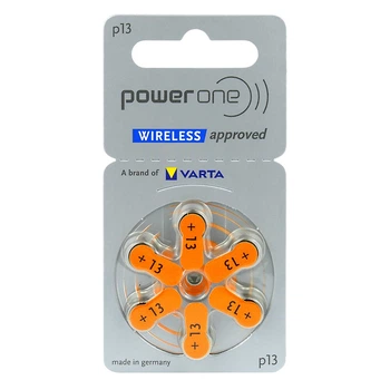 Батарейки Power One 13 (PR48) для слухового аппарата, 6 шт