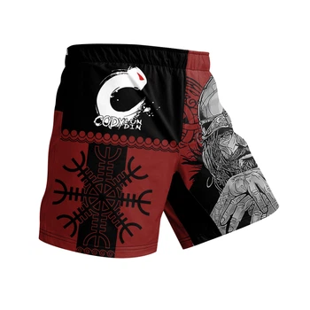 Шорты (Fight Shorts) Valhalla мужские для занятий спортом (MMA кикбоксинг тайский бокс борьба спорзал бег) - L