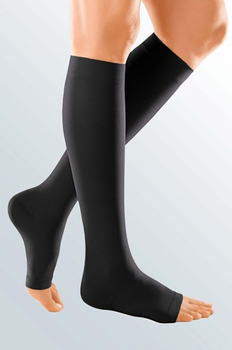 Компресійні гольфи Duomed basic (AD - 38 - 43 см) - I клас, відкритий носок, колір чорний, розмір 3