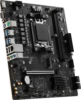 Материнська плата Socket_AM5 MSI PRO A620M-B (mATX, A620, 2x DDR5 max. 128GB)