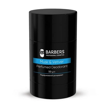 Парфюмированный дезодорант Barbers Musk & Vetiver, для мужчин, 50 г (289491)