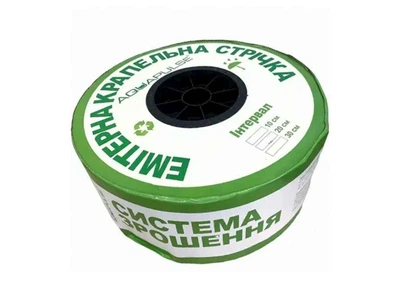 Крапельна стрічка AQUAPULSE 500м еммітерна 6mils DRIP-TAPE (20см, вилив 1,38 л/ч)