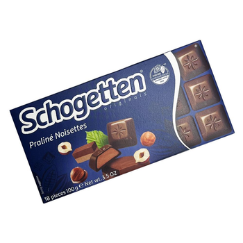Шоколад молочний Schogetten Praline Noisettes з горіховим праліне 100 г