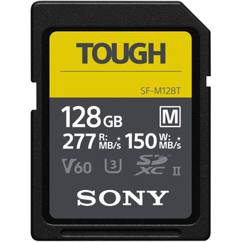 Карта памяти Sony SDXC SF-M Tough 128GB (UHS-II U3) W-150 MB/s, R-277 MB/s Class 10 V60 (SFM128T.SYM)