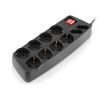 Фільтр живлення REAL-EL RS-10 Protect 5 м Black Чорний 28403