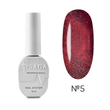 Гель-лак котяче око SAGA Professional Wine Cat 05 вишневий, 10 мл