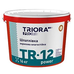 Шпаклівка фасадна вологостійка TRIORA prof TR-12 power 16 кг