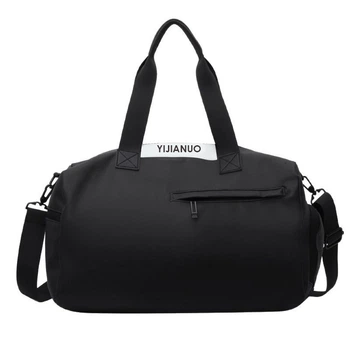 Сумка дорожня Lesko 728 Black спортивна 20-35L з кишенями зовні регульованим плечовим ременем