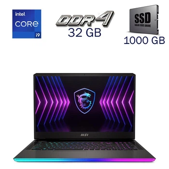 Игровой ноутбук Б-класс MSI GE66 Raider 11UH-202US / 15.6" (2560x1440) IPS / Intel Core i9-11980HK (8 (16 ядер по 3.3 - 5.0 GHz) / 32 GB DDR4 / 1000 GB SSD / nVidia GeForce RTX 3080, 16 GB GDDR6, 256-bit / WebCam б/у