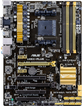 Материнская плата Socket FM2+ ТОПОВАЯ ASUS A88X-PLUS USB 3.1 / SATA 3 ( sFM2+ , 4 СЛОТА DDR3, AMD A88X, PCI-E 3.0 ) Б/У