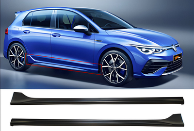 Бокові пороги DPT V-3 (чорний глянець) для Volkswagen Golf 8