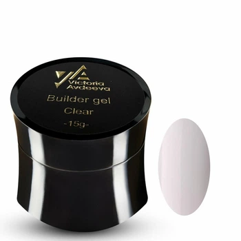 Моделюючий гель для нарощування нігтів Victoria Avdeeva Builder Gel Clear 15 мл (Прозорий)