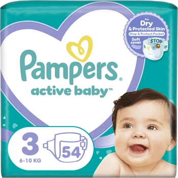 Подгузники Pampers Active Baby Размер 3 (6-10 кг) 54 шт (8001090948977)
