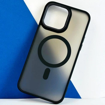 Чехол Wave Matte with Corrugated Camera для Iphone 14 Pro Max with MagSafe Black