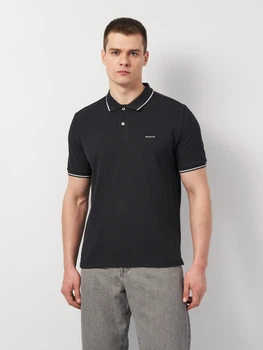 Поло длинное мужское GANT 2062034-5 M Черное (7325707539367)