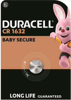 Специальная литиевая батарейка типа «таблетка» Duracell 1632 3V, (CR1632), 1 шт (5000394007420)