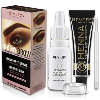 Кремовая хна для бровей Revers Henna Pro Colors Dark Brown