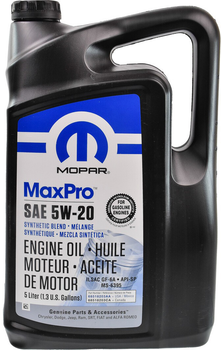 Моторное масло Mopar MaxPro 5W-20 5 л (68518203AA) (840984186877)