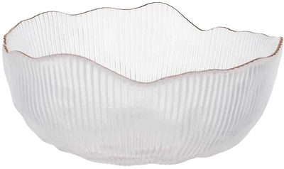 Салатница Pivonia 17х7cm прозрачный с золотом