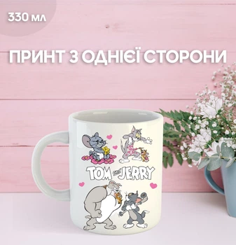 Кружка Том и Джерри с принтом керамическая чашка Tom and Jerry 330 мл Uk_316