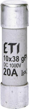 Запобіжник ETI CH 10x38 gPV 20A 1000V (30kA) (2625085)