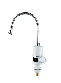 Кран электрический водонагреватель WEZER SDR-F05T белый с гибким изливом (1033641)