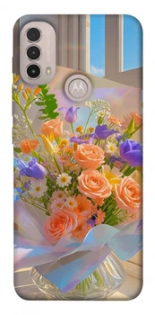 TPU чохол Demsky Яскравий букет для Motorola Moto E40