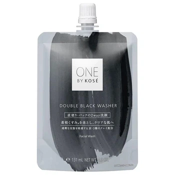 Маска-пенка для глубокого очищения кожи ONE BY KOSE Double Black Washer Foam, 140 г