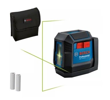 Лінійний лазерний нівелір Bosch Professional GLL 12-22 (зелений лазер, 12 м) з батарейками та чохлом (24939)