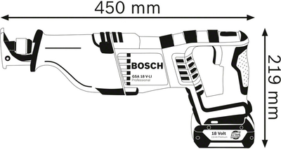 Piła szablasta Bosch Professional GSA 18 V-LI Solo (060164J000)