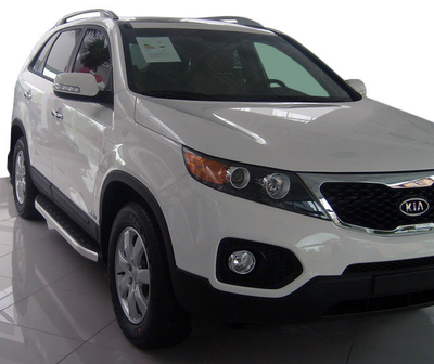 Боковые пороги Fullmond (2 шт, алюм.) 2010-2013 для Kia Sorento II XM