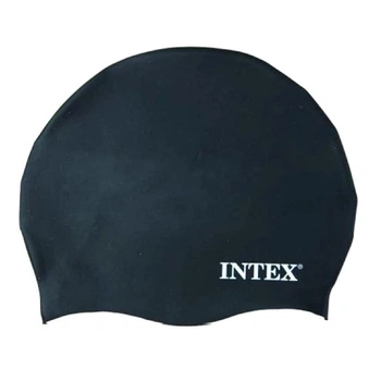Шапочка для плавания от 8 лет черная Intex (55992) (260247)