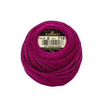 Нитки DMC Perle Cotton Size 8 сливовий (718) – фото, отзывы