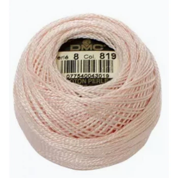 Нитки DMC Perle Cotton Size 8 Дитячий рожевий світлий (819)