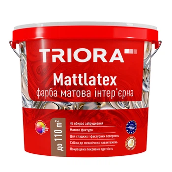 Краска интерьерная акриловая Triora Mattlatex матовая белая 2,5 л