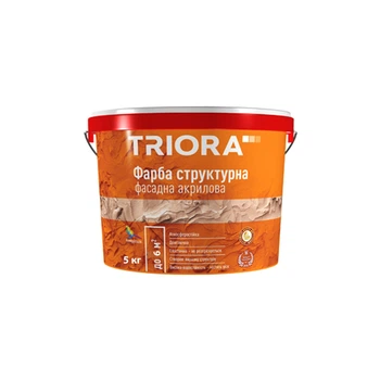 Фасадная краска акриловая Triora структурная белая 5 кг